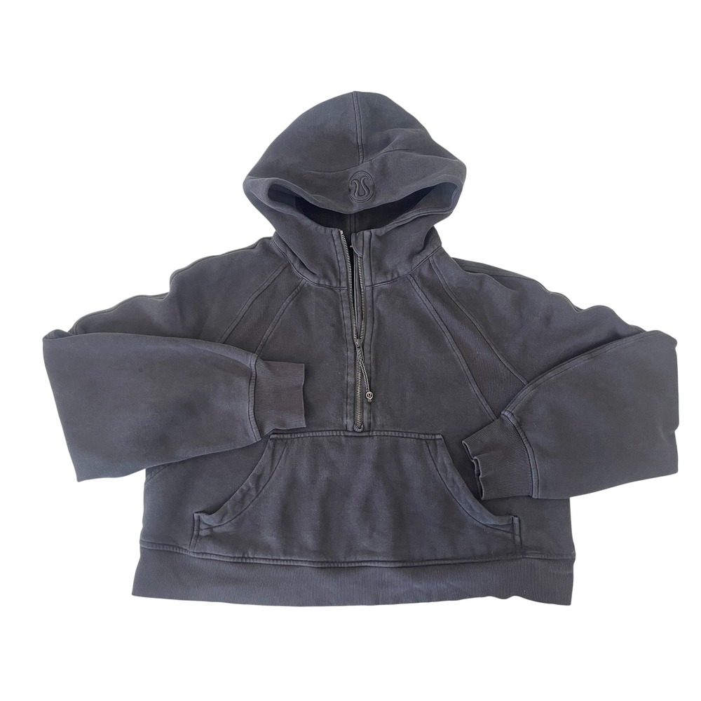 Lululemon Scuba Oversized Half Zip Hoodie Faded Black Medium Large